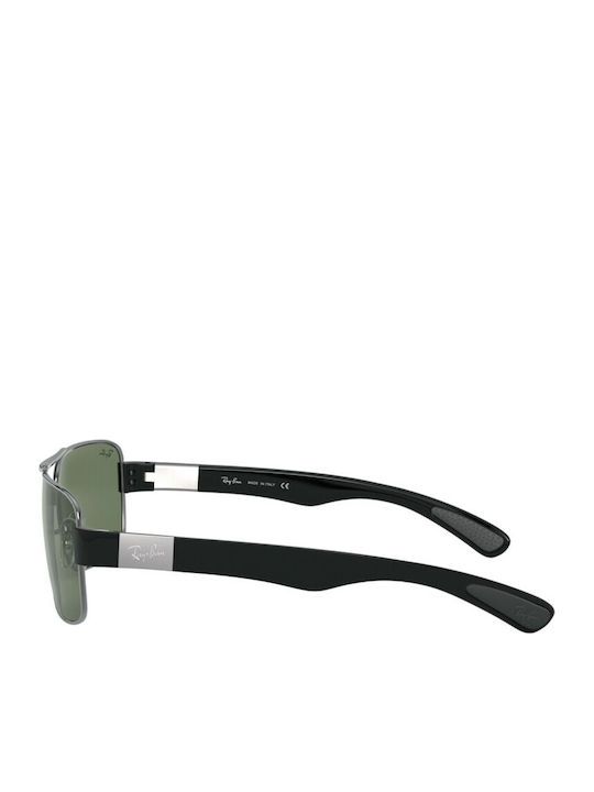 Ray Ban Ανδρικά Γυαλιά Ηλίου με Ασημί Μεταλλικό Σκελετό και Πράσινο Φακό RB3522 004/71
