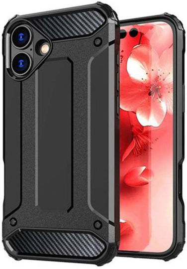 Techsuit Hybrid Back Cover Durable Black (iPhone 16 Plus)