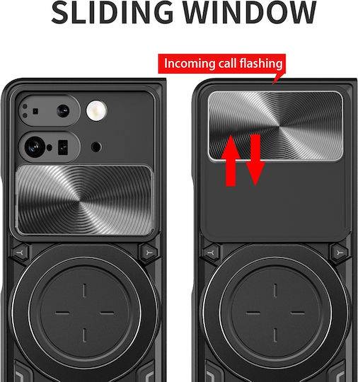 Techsuit Camguard Pro Umschlag Rückseite Silikon Rot (Google Pixel 9 Pro Fold)