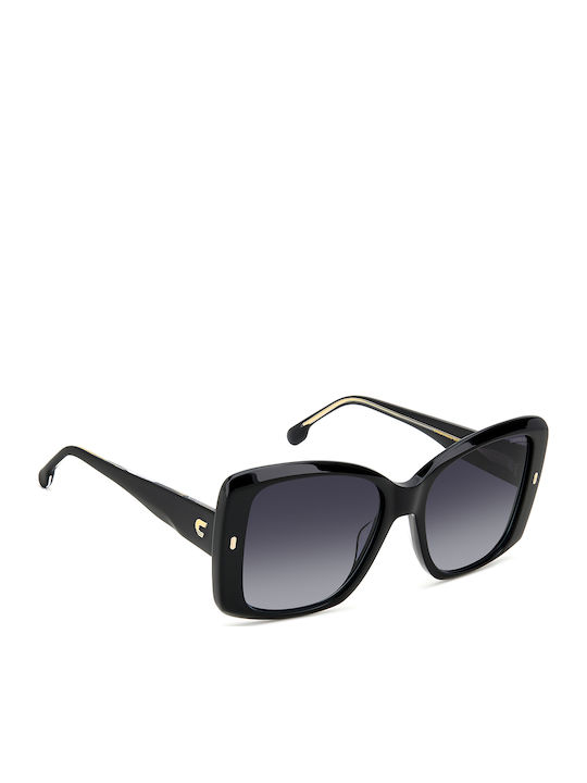 Carrera Women’s Sunglasses with Black Horn-Rimmed Frame and Grey Gradient Lens 3030/S 807/9O