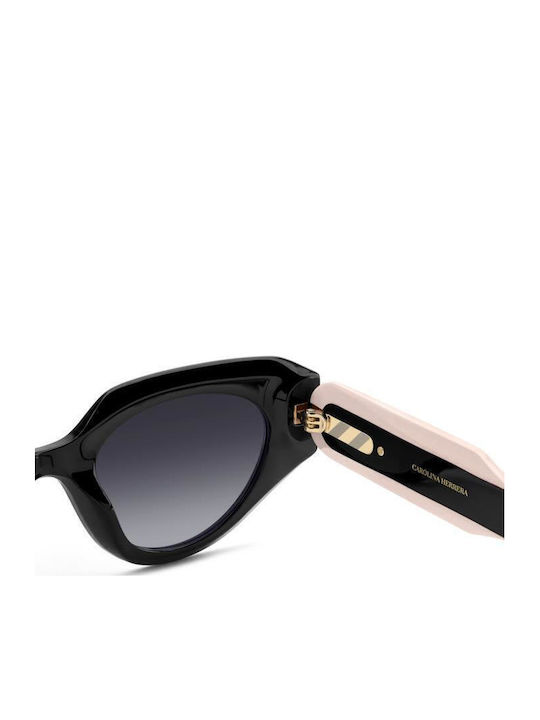 Carolina Herrera Women’s Sunglasses with Black Horn-Rimmed Frame and Grey Gradient Lens HER 0221/G/S 3H2/9O
