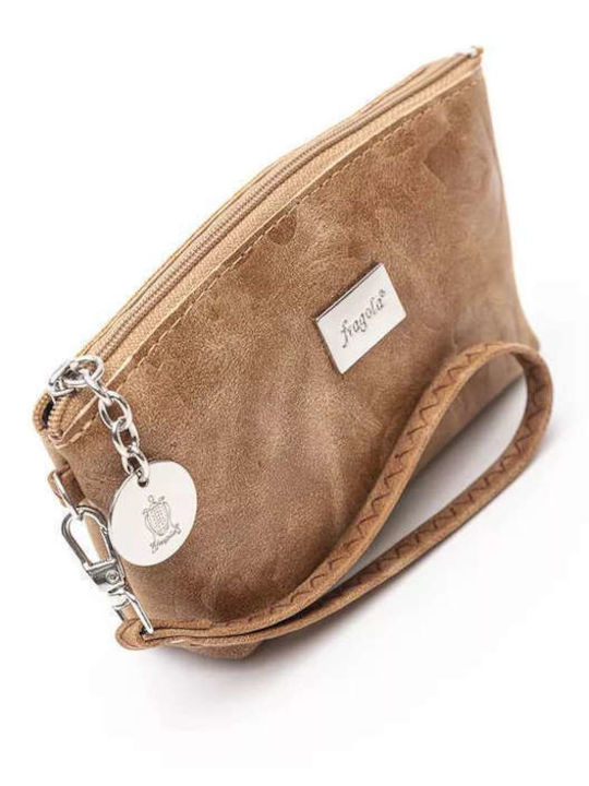 Toiletry Bag in Tabac Brown color 16cm
