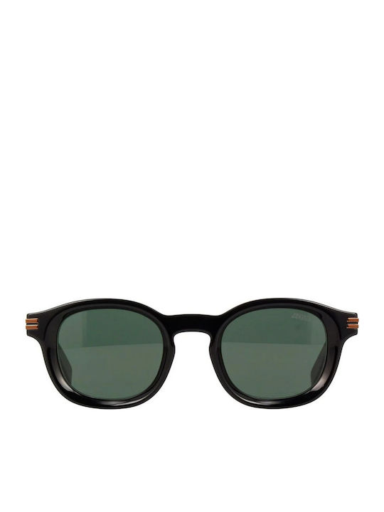 Zegna Unisex Γυαλιά Ηλίου με Μαύρο Κοκκάλινο Σκελετό και Πράσινο Φακό EZ0229 05N