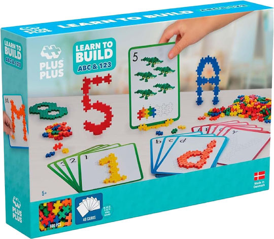 Plus Plus Pädagogische Bausteine Learn To Build ABC & 123 für 5+ Jahre 500Stück