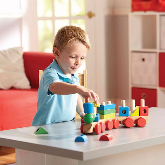 Melissa & Doug Bausteine Zug mit Bausteinen Holz