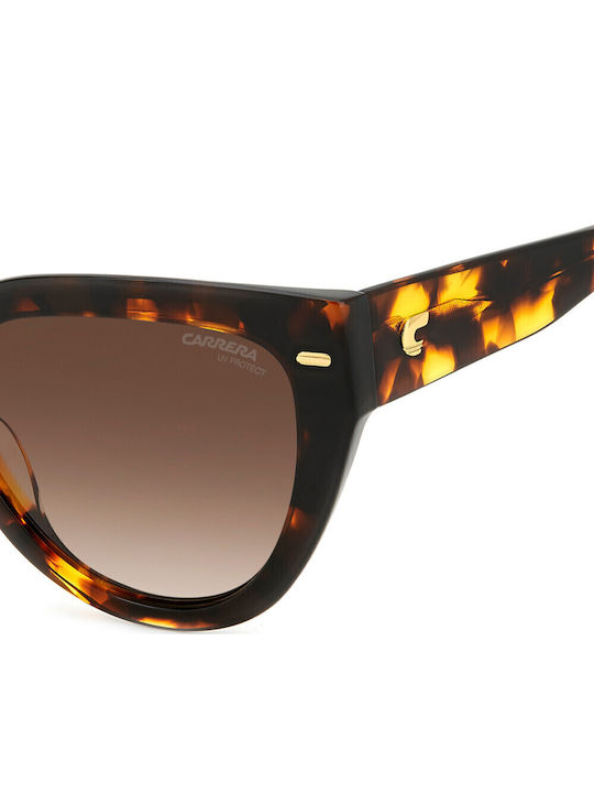 Carrera Damenträger Sonnenbrillen mit Brauner Schildkröte Horn umrandetem Rahmen und Gray Verlaufsfarbe Gläser 3017/S 086/HA