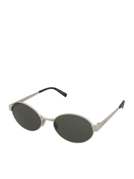 Ysl Sunglasses Silver with Metal Frame & Green Lens Ysl Sunglasses Silver with Metal Frame & Green Lens