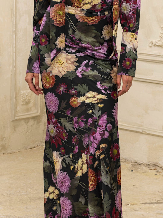 Fleur Realiste Mermaid Maxi Φούστα Floral