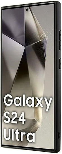 DKNY Pattern Back Cover Piele artificială / Piele Negru (Galaxy S24 Ultra)