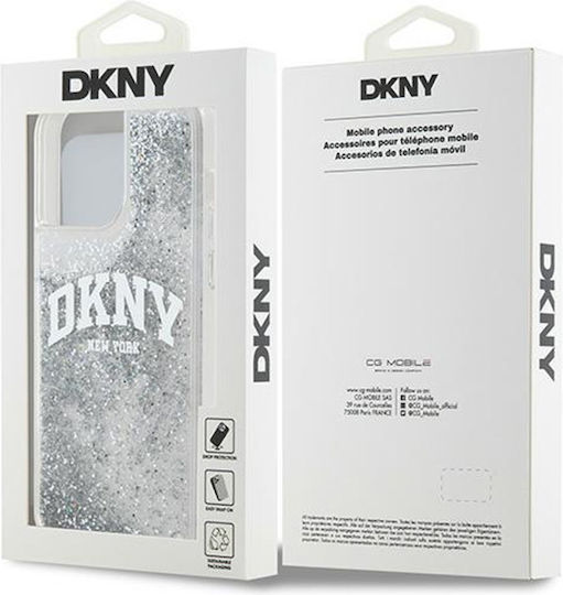 DKNY Liquid Back Cover Plastic / Silicon Alb (iPhone 15 Pro)