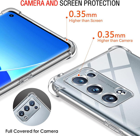 Techsuit Shockproof Clear Back Cover Silicone Transparent (Oppo Reno6 Pro)