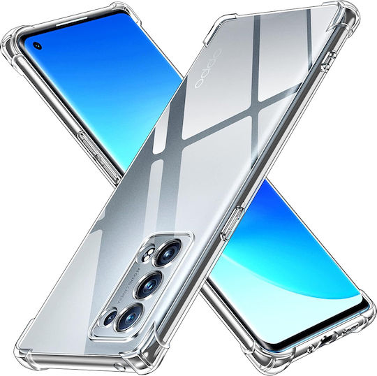 Techsuit Shockproof Clear Back Cover Silicone Transparent (Oppo Reno6 Pro)