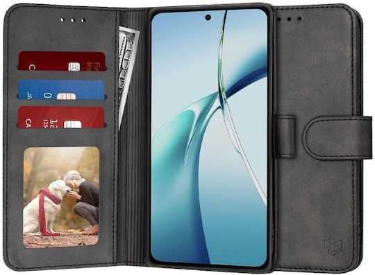 Techsuit Book Δερματίνης / Σιλικόνης Μαύρο (OnePlus Nord CE 4 Lite)