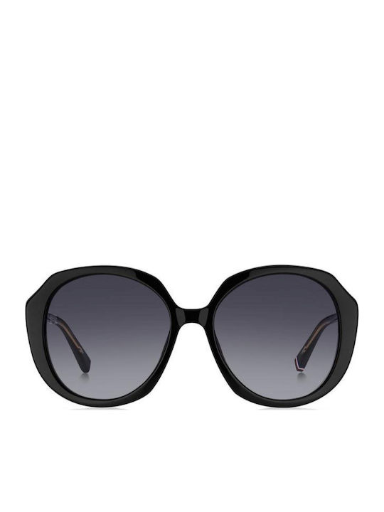Tommy Hilfiger Women's Sunglasses with Black Plastic Frame and Black Gradient Lens
