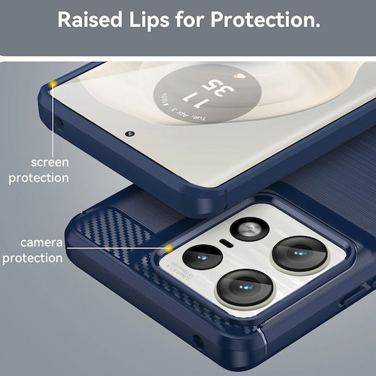 Techsuit Carbon Back Cover Σιλικόνης Μαύρο (Motorola Edge 50 Pro 5G)