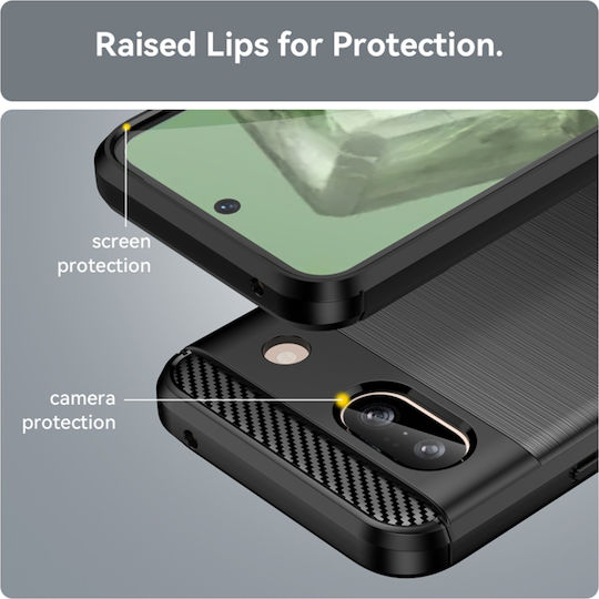 Techsuit Carbon Umschlag Rückseite Silikon Schwarz (Xiaomi 14T Pro - Techsuit)