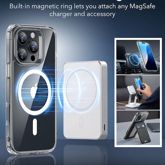 ESR Classic Hybrid Halolock Umschlag Rückseite Kunststoff / Silikon 0.7mm Transparent (iPhone 17 Pro Max / iPhone 17 Pro / iPhone 16 Pro Max)