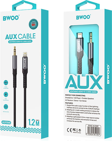 BWOO 3.5mm to Lightning Cable Black 1.2m