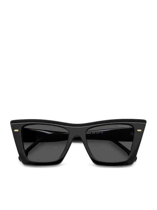Carrera Women’s Sunglasses with Black Horn-Rimmed Frame and Grey Lens 3046/S 807/IR