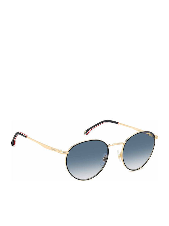 Carrera Unisex Sunglasses with Gold Metallic Frame and Grey Gradient Lenses 339/S RHL/08