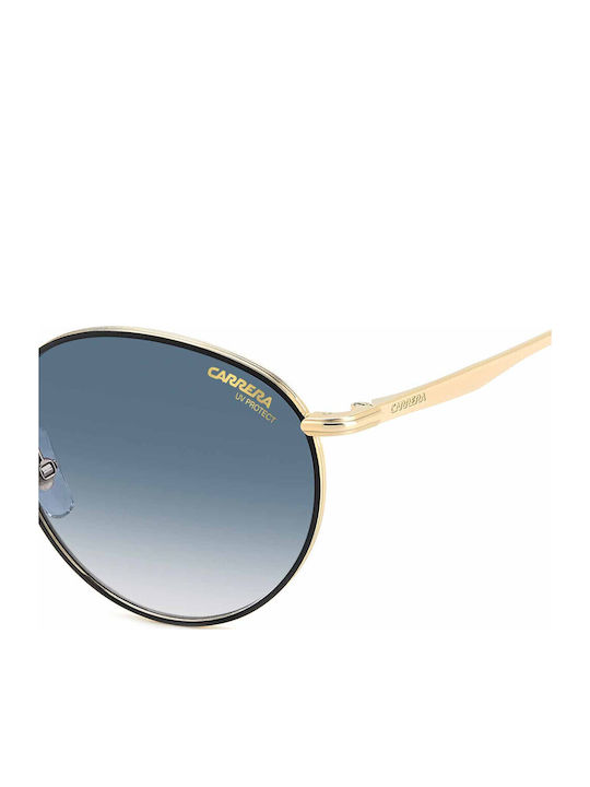 Carrera Unisex Sunglasses with Gold Metallic Frame and Grey Gradient Lenses 339/S RHL/08