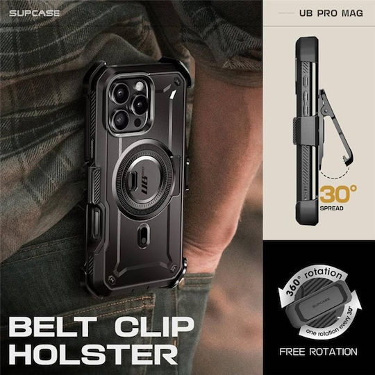 Supcase Unicorn Beetle Pro Mag Back Cover Plastic / Silicone 2mm Black (iPhone 16 Pro)