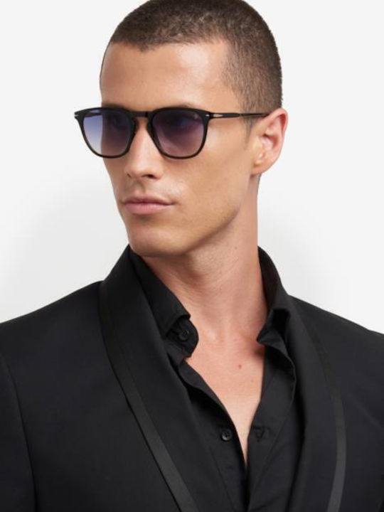 David Beckham Men's Sunglasses with Yellow Plastic Frame and Green Lens DB 1160/S 40G/QT