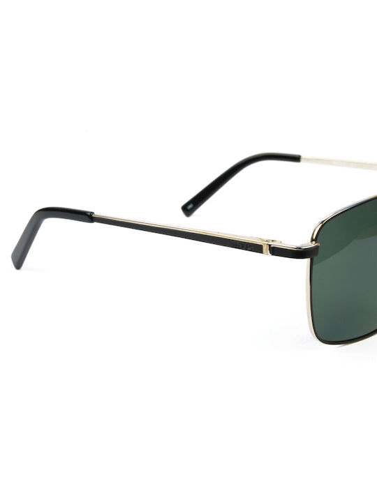 Invu Herren Sonnenbrille mit Silber Metall Gestell und Gray Linse