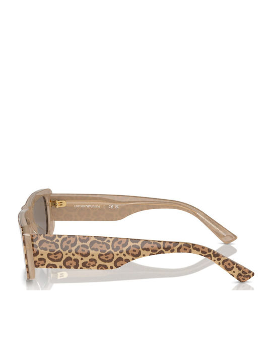 Emporio Armani Women's Sunglasses with Beige Plastic Frame and Brown Mirror Lens EA4229U 61195A