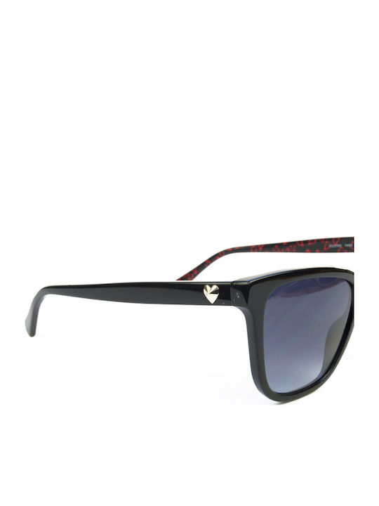 Moschino Unisex Γυαλιά Ηλίου με Μαύρο Κοκκάλινο Σκελετό και Γκρι Ντεγκραντέ Φακό MOL078/S INA/9O