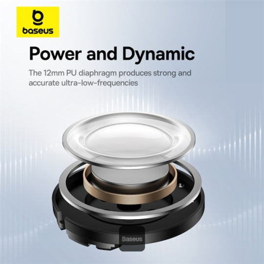 Baseus E20 In-ear Bluetooth Handsfree Earphones with Sweat Resistance and Charging Case Black