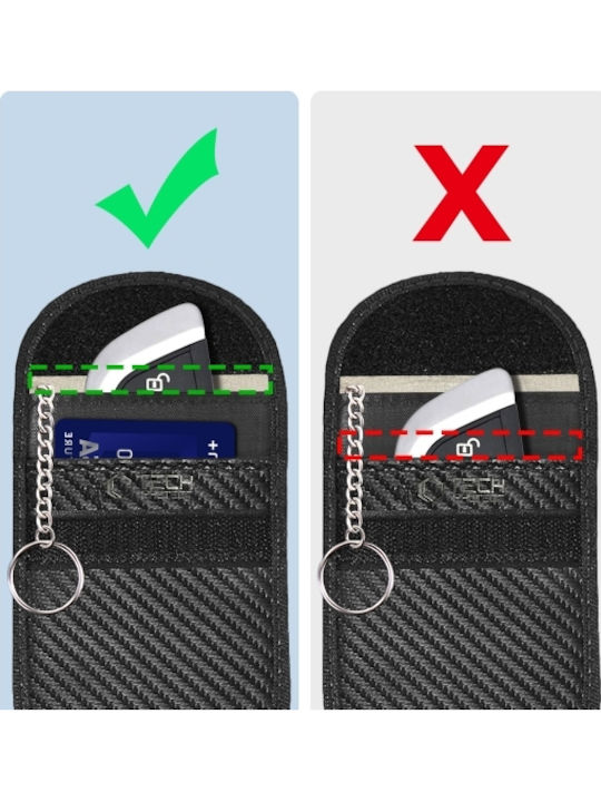 Tech-Protect Titularul cheii Căutător de chei Textil Negru Tech-Protect Titularul cheii Căutător de chei Textil Negru