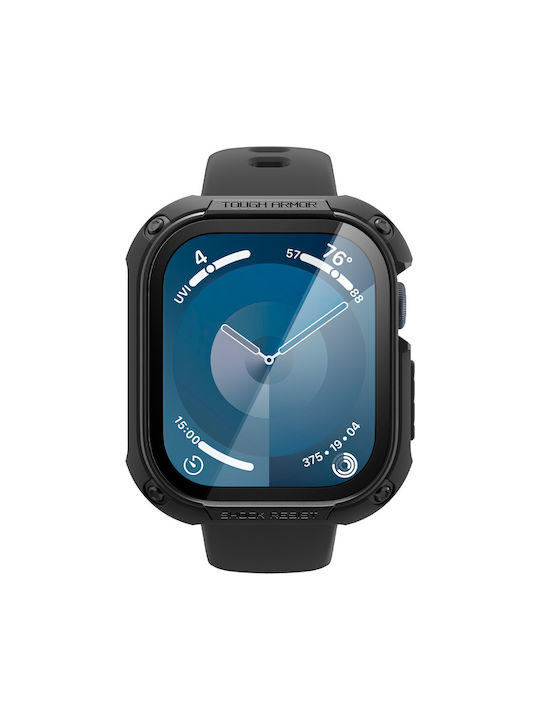 Spigen Tough Armor Plastic Case in Black color for Apple Watch Series 10 - 46mm