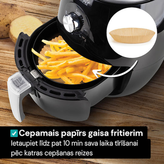 Hârtie de copt antiaderentă pentru friteuză cu aer cald 20 cm rotundă 50 bucăți