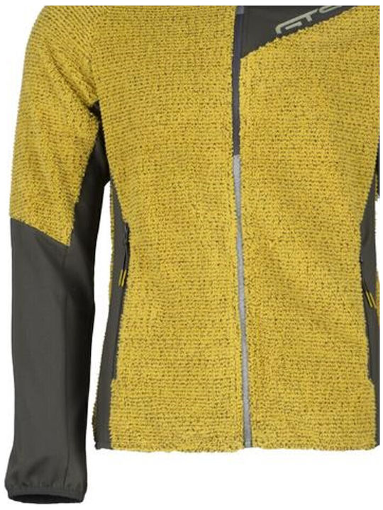 Herren Fleecejacke Curry