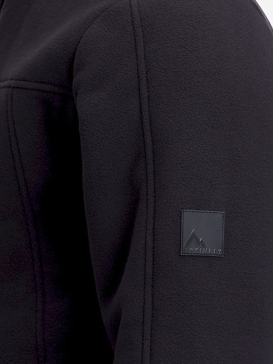 Viana Ανδρική Ζακέτα Fleece Μαύρη