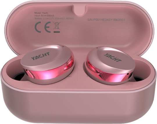 HiFuture YACHT In-Ear Bluetooth-Freisprecheinrichtung Kopfhörer mit Schweißresistenz und Ladeetui Rose Gold