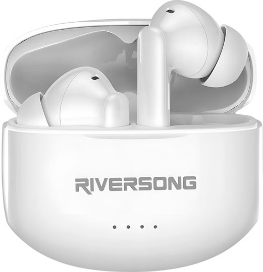 Riversong Airfly L8 In-ear Bluetooth Handsfree Ακουστικά με Θήκη Φόρτισης Λευκά