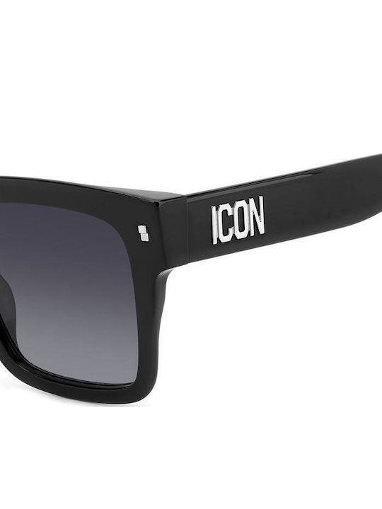 Dsquared2 Men's Sunglasses with Black Plastic Frame and Black Gradient Lens 0010/S 807/9O