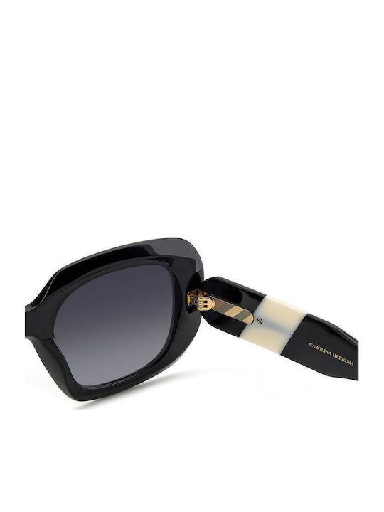 Carolina Herrera Women's Sunglasses with Black Horn-Rimmed Frame and Grey Gradient Lenses HER 0186/S 80S/9O