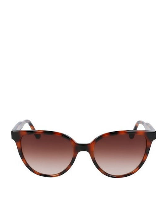 Liu Jo Women's Sunglasses with Brown Tartaruga Plastic Frame and Brown Gradient Lens