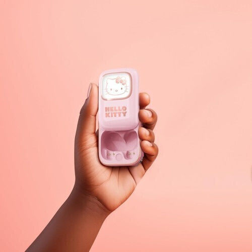 OTL Hello Kitty Slide Earbud Bluetooth Handsfree Ακουστικά με Θήκη Φόρτισης Ροζ
