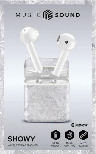 Cellular Line Luna In-ear Bluetooth Handsfree Ακουστικά με Θήκη Φόρτισης Λευκά