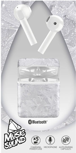 Cellular Line Luna In-ear Bluetooth Handsfree Ακουστικά με Θήκη Φόρτισης Λευκά
