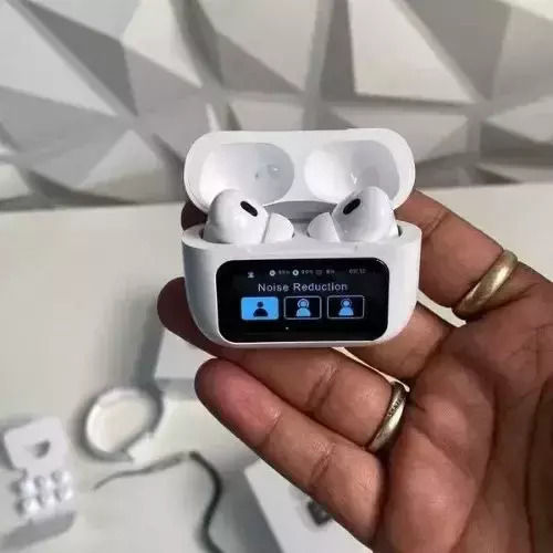 A9 Pro In ear Bluetooth хендсфри Слушалки с Устойчивост на Пот и Кутийка за Зареждане Бял