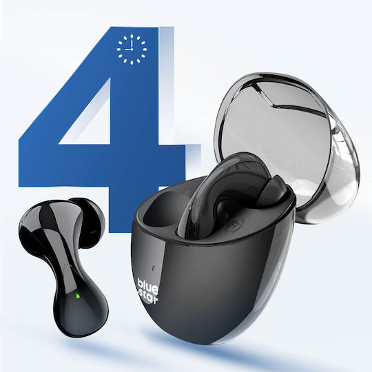 Blue Star BK99 In-ear Bluetooth Handsfree Ακουστικά με Θήκη Φόρτισης Μαύρα