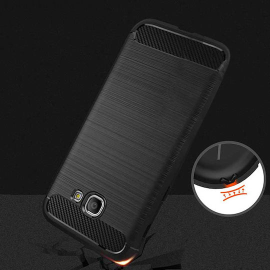 Techsuit Carbon Задна корица Силикон Черен (Galaxy A5 2017)