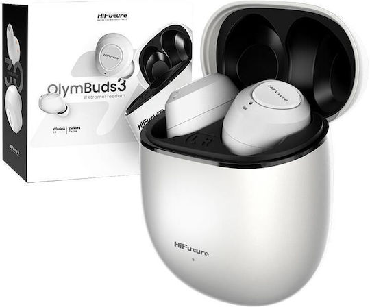 HiFuture Olymbuds3 Bluetooth Handsfree Earphones with Charging Case White