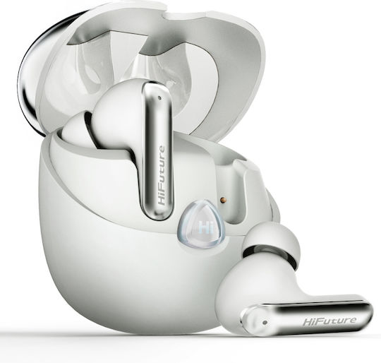 HiFuture Sonicair In-ear Bluetooth Handsfree Earphones with Sweat Resistance and Charging Case White
