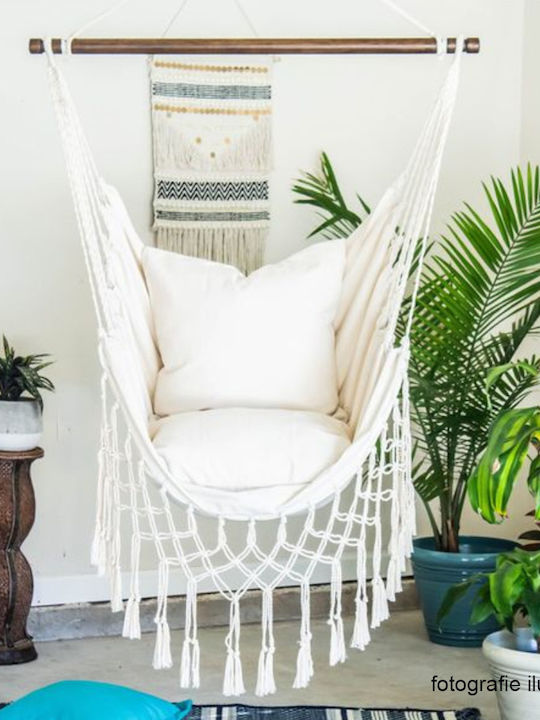 Hammock Chair Fabric Ecru 100x130x55cm